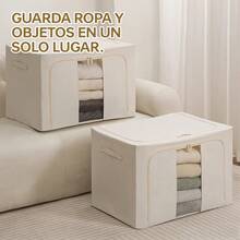 Fabric Storage - 66L Off-white - View 7