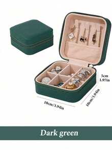 Joyero de doble capa con candado y gran capacidad, caja de almacenamiento de joyas de lujo de piel sintética (PU), organizador de escritorio, soporte de accesorios de joyería para collares, aretes, anillos, pulseras, regalo para ocasiones especiales - Multicolor - Ver 13