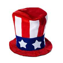1 chiếc mũ chóp cao kiểu Mỹ Uncle Sam, mũ ngày Quốc khánh 4 tháng 7, mũ trang trí kim sa hình ngôi sao và cờ Mỹ ngày 4 tháng 7, mũ kỷ niệm 250 năm ngày Quốc khánh, chất liệu polyester, mũ chóp cao sọc đỏ trắng xanh, đồ dùng trang trí tiệc ngày Quốc khánh. - Nhiều màu - Xem 8