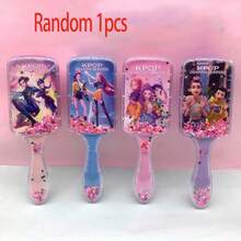 Cute Air Cushion Comb Idol Pattern Decoration Fashionable And Versatile Hair Tool Perfect For Daily Hair Care Gift Preparation And Fan Memorabilia Collection Random Delivery - Multicolor - View 8