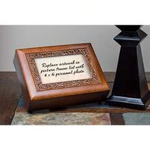 Cottage Garden Inspirational Music Box - All Things Plays Amazing Grace with Ornate Woodgrain Finish - como en la imagen - Ver 5