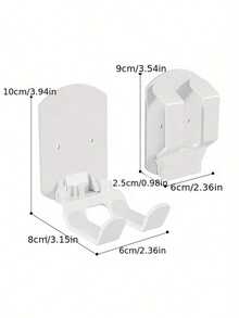 Adjustable Solid Color 2-In-1 Game Controller Holder & Headphone Hook, Wall-Mounted Foldable No Drilling Design, Includes Universal Hook, Easy Installation, Practical Hook, ABS Material, Suitable For Home Or Dorm Storage, Bedroom Accessories, Shelves, Mother's Day Birthday Gift Celebration - Multicolor - View 6