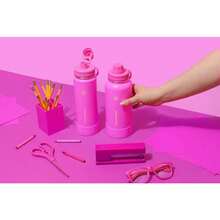 ThermoFlask - Botella de agua de acero inoxidable con doble pared aislada al aspiradora de 32 onzas, con tapa de boquilla, color rosa impactante - Rosado Impactante - Ver 5
