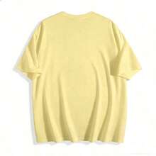 Women's Short Sleeve T-Shirt With Round Neck And Letter And Racing Car Print, 100% Comfortable Cotton, Women's Summer Clothes, Women's Holiday Clothes, Summer Clothes, Women's Spring Clothes, Summer Tops, Festival Clothes, Women's Easter Clothes. - 黃色 - 查看 2