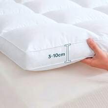 AVXLRQ Extra-Thick Mattress Cover With Cushioning Layer - Spill-Proof & Stain-Resistant Bed Topper, Machine Washable Breathable Suitable For Bedrooms, Dorm Beds, Rooms, Care - Fit For All Mattresses,Mattress Protector - 黑色 - 查看 10