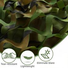 1pc Reinforced Camouflage Net, Outdoor Disguise Net, Party Decor, Sunshade Fence Net, Lightweight Outdoor Use, Easy To Install And Store, Outdoor Shading, Yard Sunshade, Fence Decor, Patio Sun Protection - 1pcs - View 5