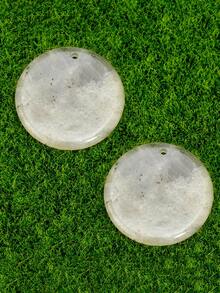 2pcs Natural Stone Round Pendant DIY Jewelry Making Accessories, 30mm Red Stone & Jade Decoration Gifts - Multicolor - View 13