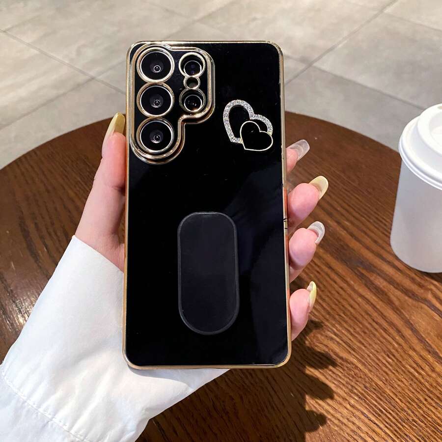 Ốp điện thoại kèm giá đỡ và dây đeo cổ tay, tương thích với Apple 17 Pro Max, 16 Pro Max, 15 Pro Max, 14 Pro Max, 13 Pro Max, 12 Pro Max, 11 Pro Max, XS Max, 7, 8 Plus, Galaxy S26, 25, 24, 32, 1u, Honor. - màu đen - Xem 1