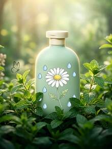可重复灌装旅行瓶，薄荷叶和水滴图案，防漏挤压瓶，适用于化妆品、洗发水和其他液体，实用旅行瓶套装，旅行洗漱瓶，洗发水旅行瓶，PP材质乳液瓶，旅行必备 - 彩色 - 查看 2
