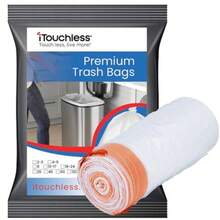 iTouchless - s altas para latas 8 galones resistentes revestimientos para cubos cocina baño para reciclaje de basura en la oficina hogar 40 unidades transparente - Bolsa de basura - Ver 7