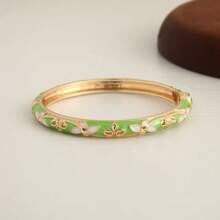 Hàng mới về: Vòng tay tráng men cloisonne dành cho nữ, kiểu dáng cổ điển Trung Hoa sang trọng. - Vàng - Xem 12