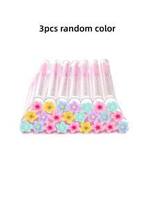 10pcs Mascara Wand Set, Eyelash Brush, Eyelash Curler, Makeup Tools (Floral Design) - Multicolor - View 12