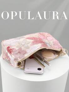 Túi đeo vai đính sequin màu hồng OpulAura 1 chiếc, dành riêng cho phù dâu, túi xách đính sequin lấp lánh, túi dự tiệc khiêu vũ, phụ kiện khiêu vũ, ví nữ thanh lịch, đồ dùng đám cưới, ví dạ hội đính sequin (Mẫu ngẫu nhiên) - Hồng - Xem 4