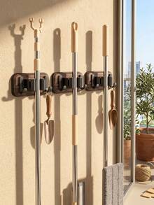 Mop And Broom Holder - Wall-Mounted Kitchen, Bathroom, Garden Storage Clip - Durable Cleaning Accessory Storage Rack, Practical Hook, Storage Racks,Bathroom Rack, Practical Home Storage Hook, Multi-Functional Hook, Utility Hooks - Multicolor - View 5