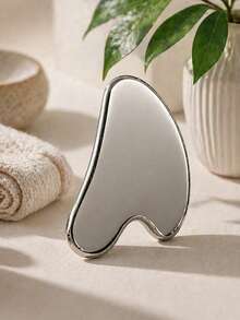 1pc Stainless Steel Heart-Shaped Facial Massage Tool, Portable Muscle Relaxation Massage Board, Stainless Steel Gua Sha Tool, Facial Massage Tool, Soft Metal Gua Sha Tool, Used To Reduce Facial And Body Swelling, Beauty Gua Sha Tool, Suitable For Body, Eye And Neck Massage, Valentine's Day Gift, Holiday Supplies, Massage - Multicolor - View 1