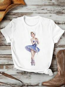 Dam-T-shirts - Vitt - Visa 2