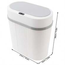 Asixxsix Bote de Basura para baño 12L Bote de Basura Inteligente sin con Tapa Bote de Basura eléctrico de plástico Estrecho a Prueba de Agua a Prueba de Perros - como en la imagen - Ver 7