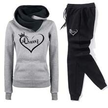 Oferta Especial: Conjunto Deportivo de Moda 2026 para Mujer - Ropa Casual para Exteriores y Uso Diario, Pantalones de Chándal y Sudadera de Manga Larga de Estilo Sencillo - Gris - Ver 4
