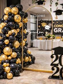 Pegatina personalizada de espejo para el gráfico de asientos de graduación - Decoración de temporada de graduación DIY Pegatina de boda - Pegatina de gráfico de asientos de espejo Bienvenido a la pegatina de espejo de graduación - Pegatina de letra de espejo personalizada - Recién graduado - Decoración de temporada de graduación/Cartel de bienvenida de boda moderna/Nombre y fecha de recién casados personalizada - Multicolor - Ver 2