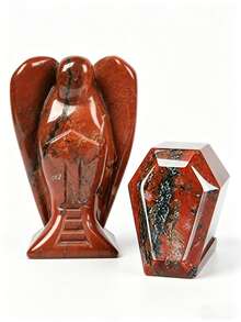 1 Set de Figura de Ángel para Protección y Energía Positiva, Emparejada con Talla de Ataúd para Transformación y Renacimiento. Un Poderoso Conjunto Espiritual Gótico para Decoración de Altar y Meditación. - 1 juego - Ver 5