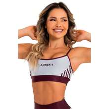 Top Feminino Academia Blackout Alta Sustentação Forro Duplo Zero Transparência GLORIOSA - LAONEFIT - Multicolorido - Visão 7