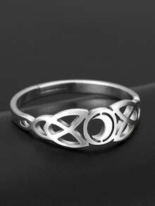 LIKGREAT Stainless Steel Moon Phase Crescent Moon Women's Ring 2026 Witch Amulet Jewelry Gift For Lovers And Friends - Minimalist Type - View 5
