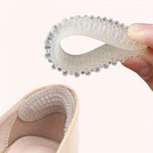 4/10/20 piezas Topes de talón de silicona antideslizantes - 3 sets de plantillas impermeables para zapatos, almohadillas antideslizantes para tacones altos de mujer, cojines para talones de hombre, adecuados para diversos zapatos, cuidado de talones, prevención de ampollas y mayor comodidad - Almohadilla de talón transparente - Ver 3