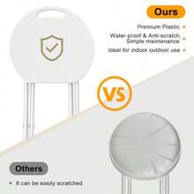 Taburete plegable blanco 18 pulgadas con mango y marco de acero - blanco - Ver 6