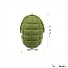 Silicone Tactical Coin Wallet In Grenade Shape, Mini Zipper Bag, Innovative Gift For Male Gamers, Durable Small Wallet For Daily Travel - A - View 7