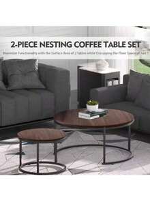 Luxury Small Coffee Table, Minimalist Modern Round Side Table For Small Living Room, Decor - Black - View 6