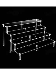 Giá trưng bày acrylic dài 40cm/15.7in, nhiều tầng, thích hợp làm giá đựng tráng miệng cho tiệc cưới, giá đựng bánh ngọt, giá đựng tráng miệng bằng acrylic. - Trong sáng - Xem 2
