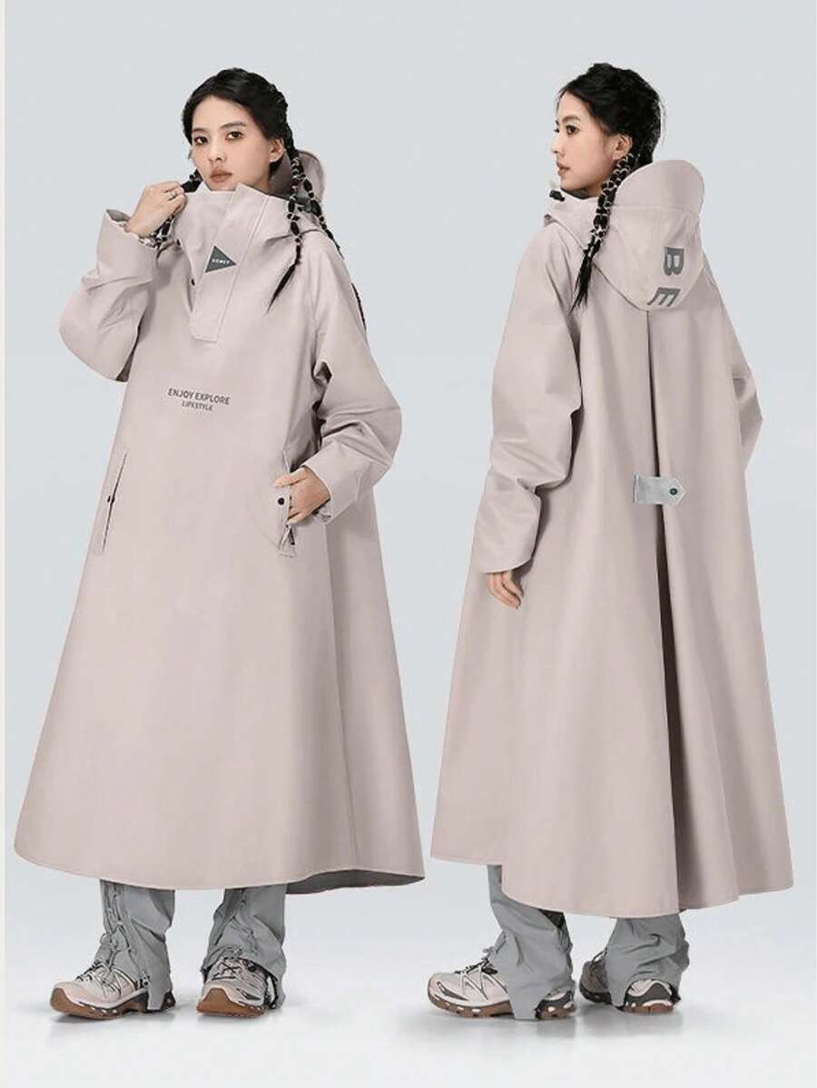 OBOVAY 1 Conjunto de impermeable y pantalones largos para hombres, impermeable para ciclismo al aire libre. Ropa ligera y transpirable de protección solar para mujeres. - A - Ver 1