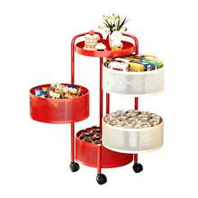 Office Storage Cart, Multi-Layer Rotating Shelf, For Office Storage Mobile Multi-Layer Shelf With Rolling Baskets Ideal For Organizing Books, Floor-Standing Baskets Suitable For Office Or Bathroom Use - 查看 12