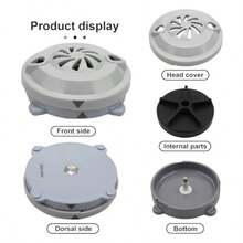 SuperDi - Motor magnético con cabezal de chorro para pedicura y spa parte de silla magnética 4 pines BF-004 para pedicura incluye hélice y tapa - Gris - Ver 4