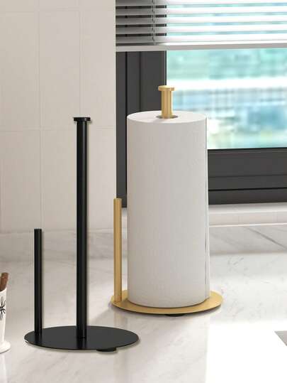 1pc Countertop Tissue Paper Holder, Weighted Base Vertical Paper Towel Dispenser, Suitable For Kitchen & Dining Room Paper Roll Storage, Countertop Paper Towel Organizer, Kitchen Paper Towel Dispenser, Home Living/Kitchen & Dining/Tabletop Decor & Kitchen Supplies/Paper Towel Holder, Kitchen Storage