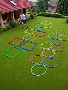 20pcs Sensory Motor Activity Set, Multi-Person Outdoor Agility Ladder And Sports Training Equipment, Can Improve Reaction Speed And Agility, Suitable For Work, Outdoor Activities, Birthday Parties, Backyard Game Parties, Family Games - One Size Fits All - View 1