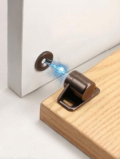 1pc Magnetic Door Stopper, Designed Specifically For Kitchens, Suitable For Cabinets, Drawer Cabinets, Wardrobes, Bathroom Cabinets, And Drawers. Windows, Wardrobes, And Furniture Locks