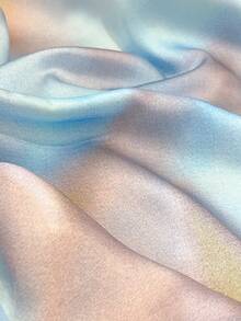 1pc Faux Silk Simple Design Solid Color Printed 27.6in Square Scarf, Women Fashion Versatile Headband, Waistband, Decoration Scarf, Suitable For Daily Wear,Travel Essential,Beach Towel - Baby Blue - View 3