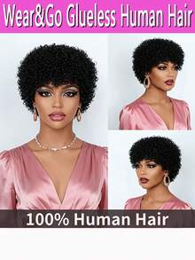 13x4 Braided Afro Curly Lace Front Wig Human Hair Cornrow Braided Afro Kinky Curly 13x4 Full Lace Front Wigs 80s Soft And Fluffy Deep Wave 150 Density Wig Lace Frontal Hair Wigs Pre Plucked African American Pixie Cut Wig For Daily Wear Cosplay - Màu sắc tự nhiên - Xem 9