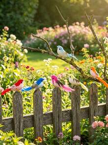 12pcs/6pcs/1pc Mini Bird Figurines Dollhouse Realistic Decoration, Handmade Mini Lifelike Birds, Colorful Artificial Bird Models Cute Animal Models Suitable For Garden, Miniature Landscape, Moss Decor, Micro Landscape, Home Decor, Landscape Designer, DIY Craft Enthusiasts - A - View 8
