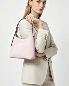 Kate Spade KS 454系列新月形手提包，女士大容量单肩包 - 粉色 - 查看 6