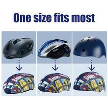 SANDIAN, funda para casco de ciclismo y ciclismo, ajuste elástico para la mayoría, transpirable, botón de bloqueo con cordón extra, duradera, cubierta de equipo para bicicleta deportiva, bicicleta de - BANG BANG - Ver 4