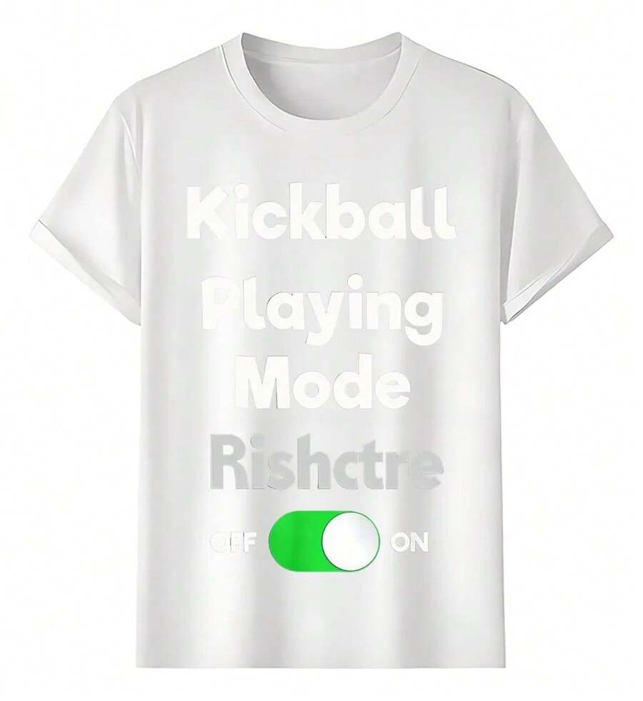 Playeras Kickball Modo Juego Activado - Blanco - Ver 1