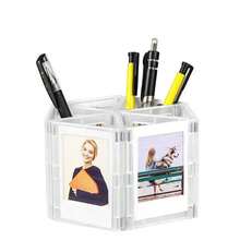 1pc/Set Magnetic Photo Frame, Reusable Magnetic Photo Wall For Instant Camera Photos, Suitable For Fridge, Office Desk, Whiteboard Decoration, Mini Desktop Photo Frame, Designed For Instant Camera Photos, Easily Display Your Precious Memories, Ins Style, Mini 3-Inch Magnetic Frame For Instant Camera Mini Photos, Fridge Magnet, Office & Kitchen Decor - Multicolor - View 5