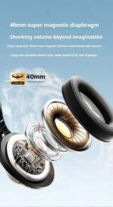 Philips TAH2020 Wireless Over-Ear Headphones, Bluetooth 5.4 Noise Canceling Headset with Mic, 50H Playtime, Foldable Hi-Fi Stereo Headphones for Gaming, PC, Travel - 查看 9