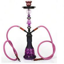 Bộ shisha Ả Rập cổ điển, dành cho một/hai/bốn người, bao gồm ống hút, kẹp, chén đựng shisha, không cần điện, dễ mang theo. - Một cỡ - Xem 16