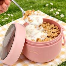 Bộ 13 cốc ăn yến mạch kèm dụng cụ, hộp đựng yến mạch ngâm qua đêm có nắp đậy, chống rò rỉ kèm nắp đựng sữa chua, cốc ăn sáng, đồ dùng học tập - Nhiều màu - Xem 2