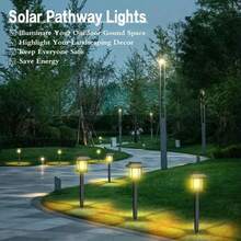 [Super Bright Solar Path Lights] Super Bright 12 Pack Outdoor Solar Path Lights - 20-120 Lumens, Large Solar Garden Lights For Yard, Walkway, Landscape Lighting,100mah. - Warm Light - View 10