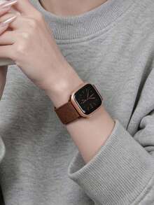 Huastonband Compatible With Apple Watch Band For Women 38/40/41/S10/11-42mm, 42/44/45/46/49mm Brown Nylon Band Comfortable And Breathable, Suitable For Apple Watch Band Women's SE/S10/S11/S9/S8/S7/S6/S5/S4/S3 Summer Sports Yoga Fitness Wear, Smart Watch Accessories Band, Men's Accessories Women's Accessories Beach Travel Graduation Season Student Gift, - Brown - View 10