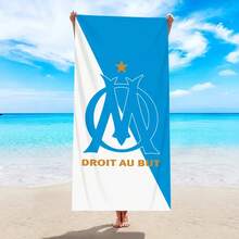 Toalla de playa grande con letras impresas, toalla de playa suave absorbente de secado rápido, natación al aire libre, vacaciones, toalla de playa para acampar, 1 ud. - ST317 - Ver 1